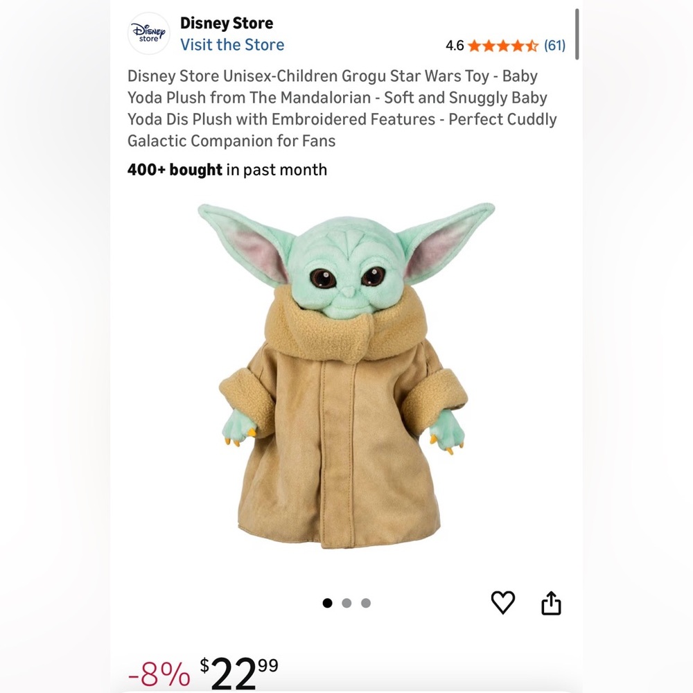 Grogu Star Wars Toy - Baby Yoda Plush from The Mandalorian